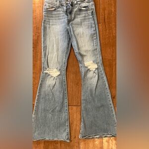 Hudson Jeans Blue Boot Cut Distressed Denim